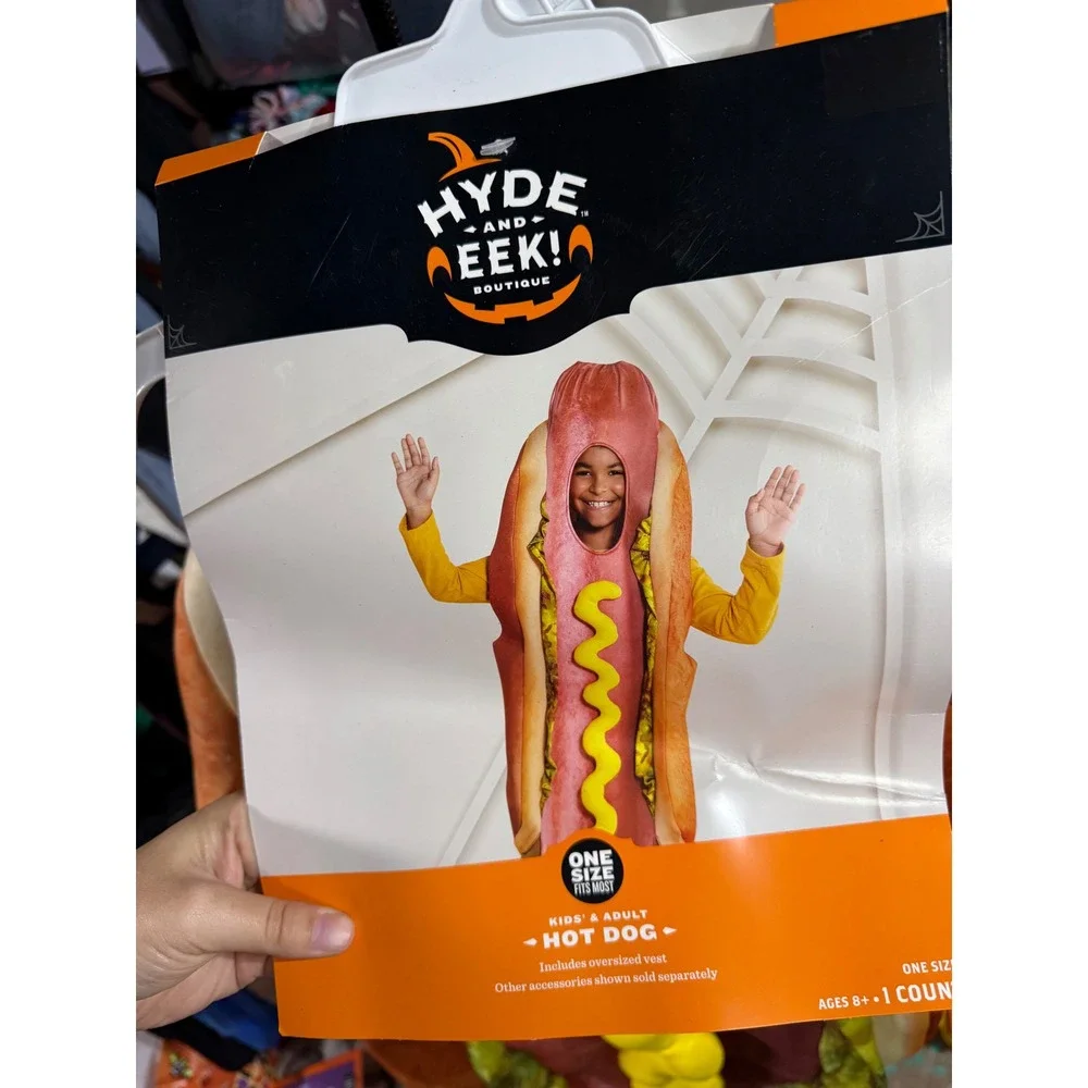 Hyde & Eek Adult / Kids one size hotdog costume